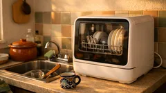 Lavavajillas portátil de encimera: así ahorra agua en un depa chiquito