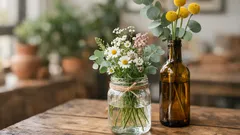 Cómo hacer floreros con frascos de vidrio: upcycling fácil y barato para tu casa