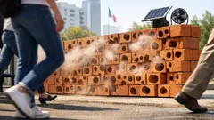 Bloc°: el ladrillo de barro que enfría el aire con energía solar