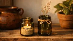 Cómo reutilizar frascos de vidrio y decorar tu casa sin gastar de más